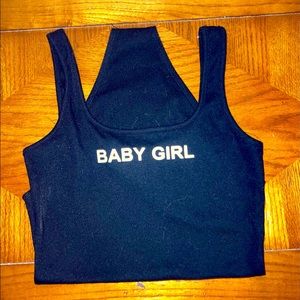 “Baby Girl” bodysuit in black!